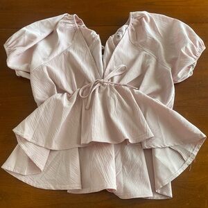 Pink flowy summer top